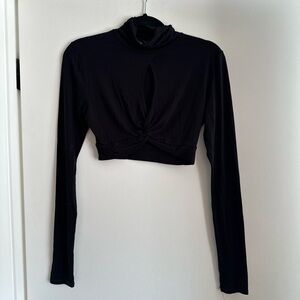 BCBG Max Azria Long Sleeve Cropped Top